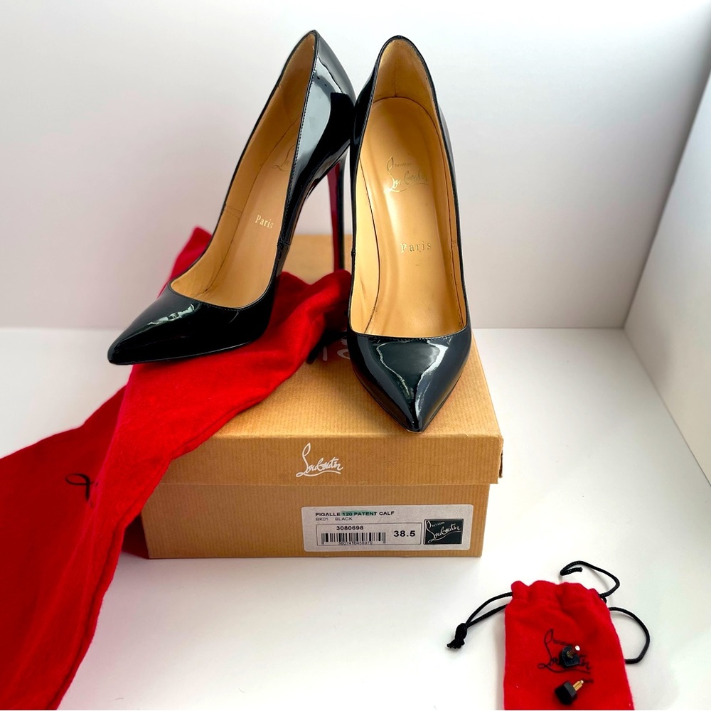 Christian Louboutin Black Pigalle 38.5 120mm